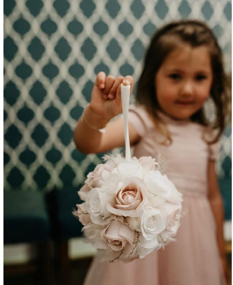 silk lavender pomander flower girl The Em Flower Girl Pomander – Special Day Bouquets