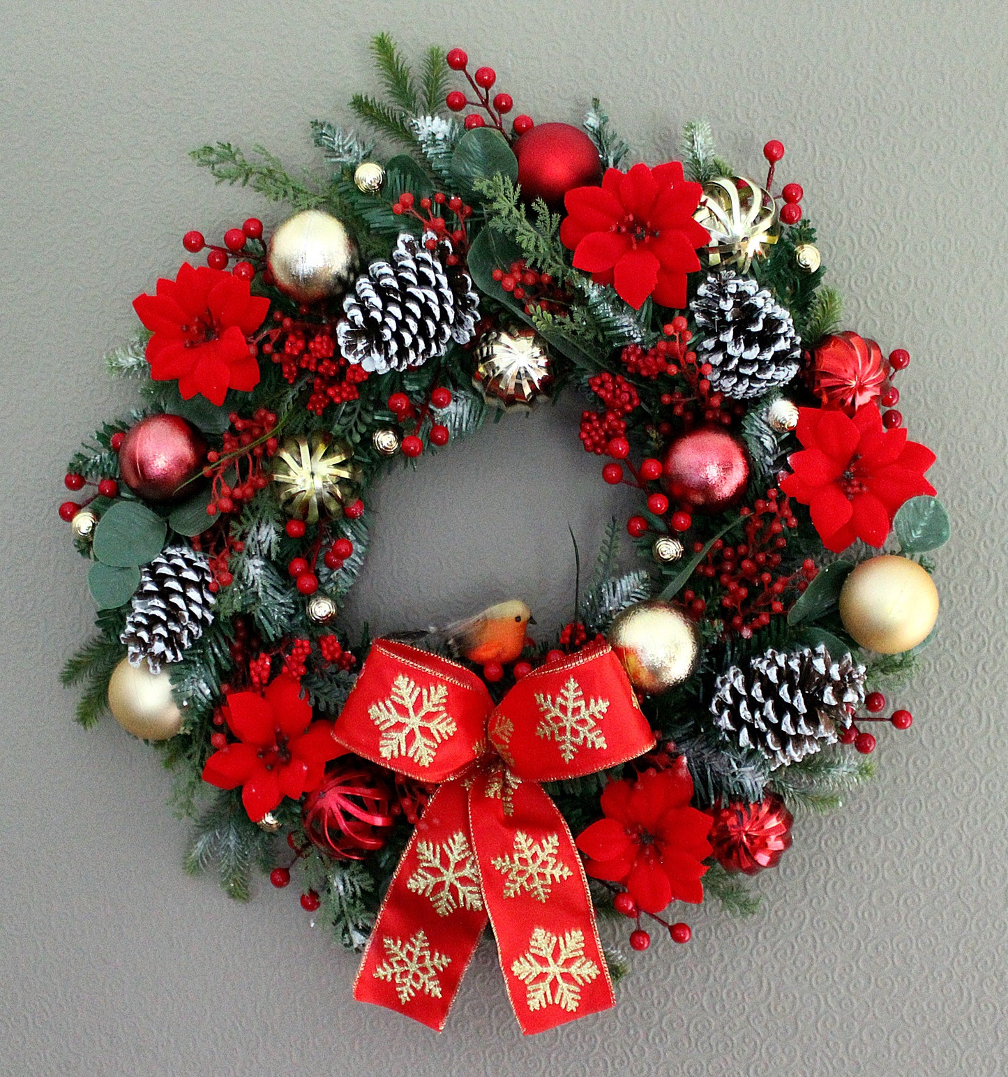 Little Robin's Welcome Door Wreath 55cm