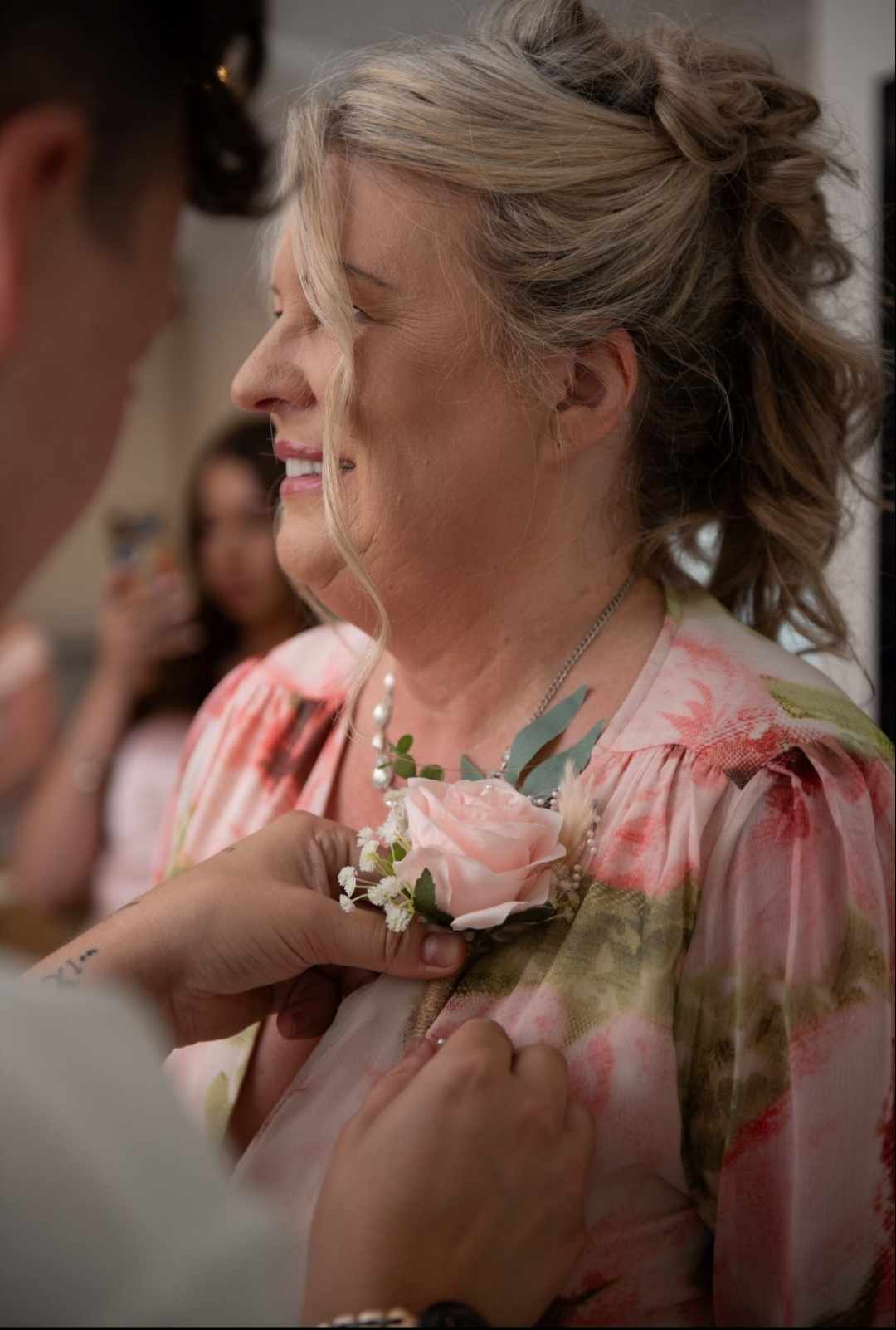 The Bespoke Pin On Corsage. Made To Match The Bouquet In Your Box