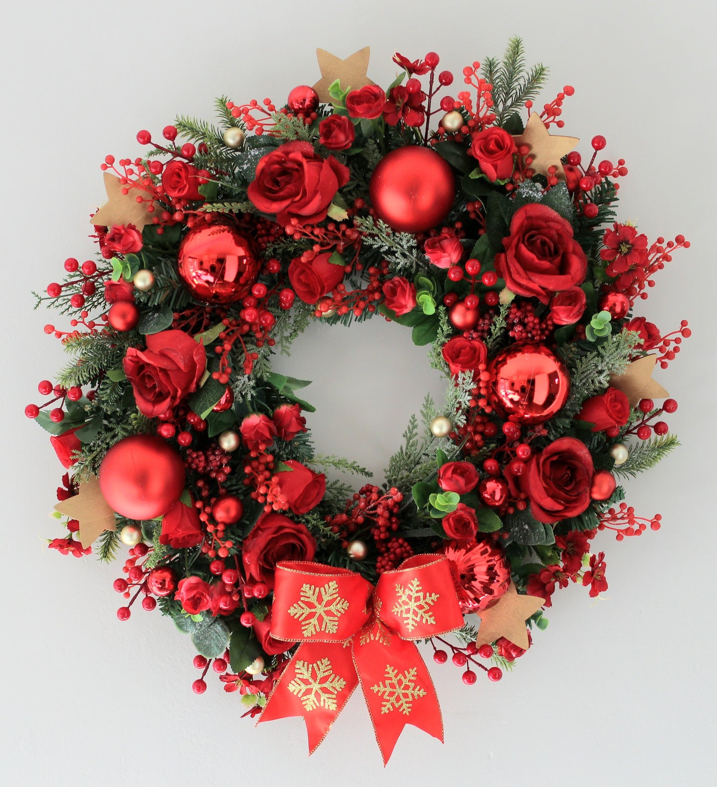 Scarlet Grace Deluxe Door Wreath