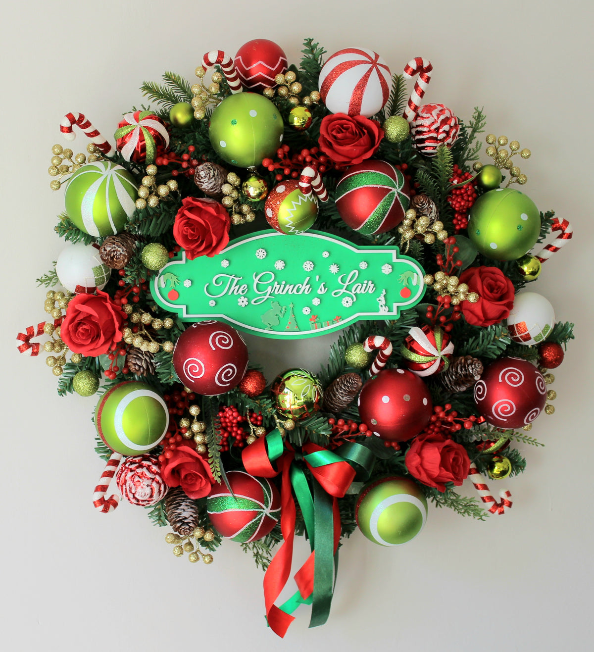 The Grinch's Lair Door Wreath 60cm