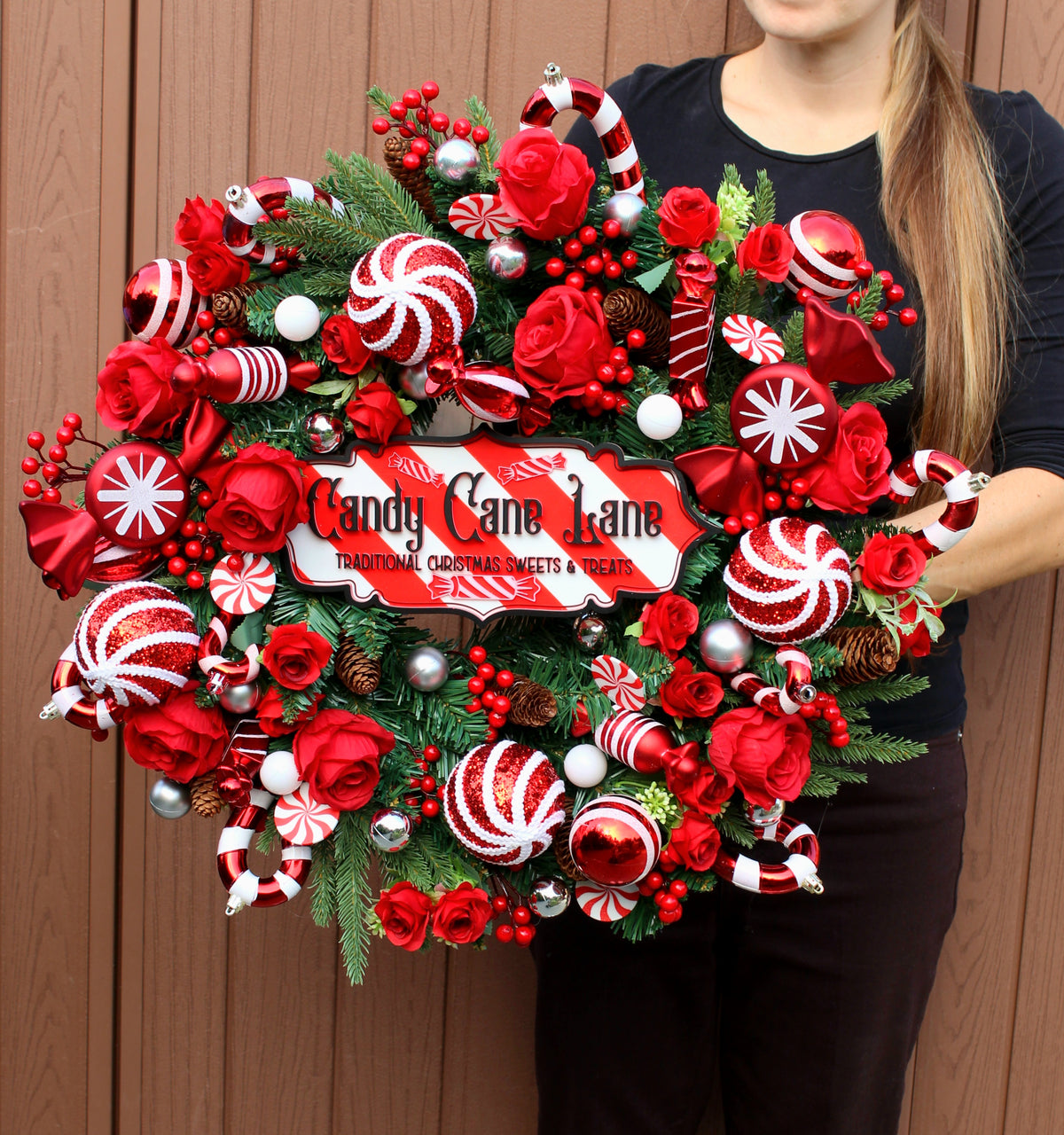 Christmas Candy Shop Door Wreath 60cm