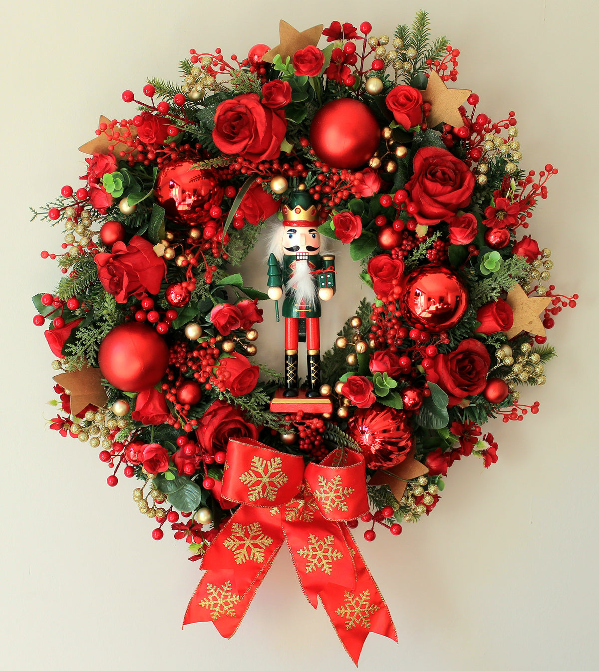 The Ruby Nutcracker Door Wreath 60cm