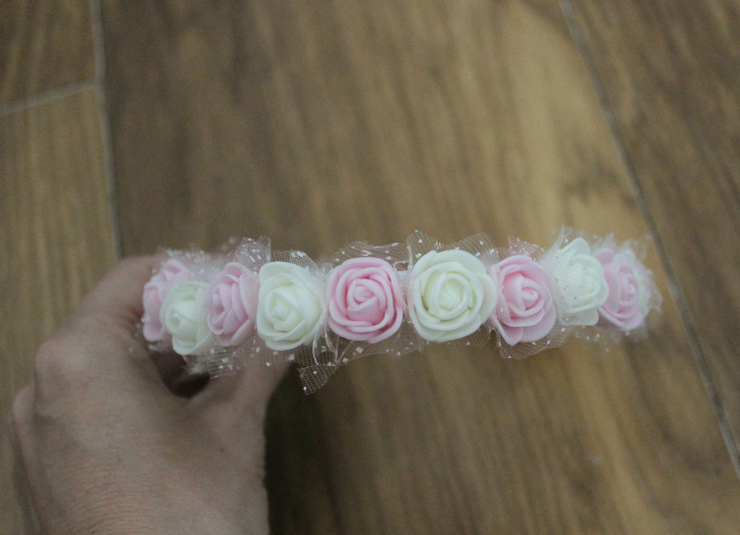 The Jackie Flower Girl Rose Headband