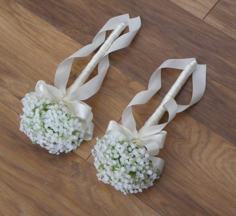 Gypsophilia Spray Flower Girl Wand