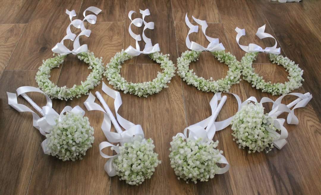 Gypsophilia Spray Flower Girl Wand