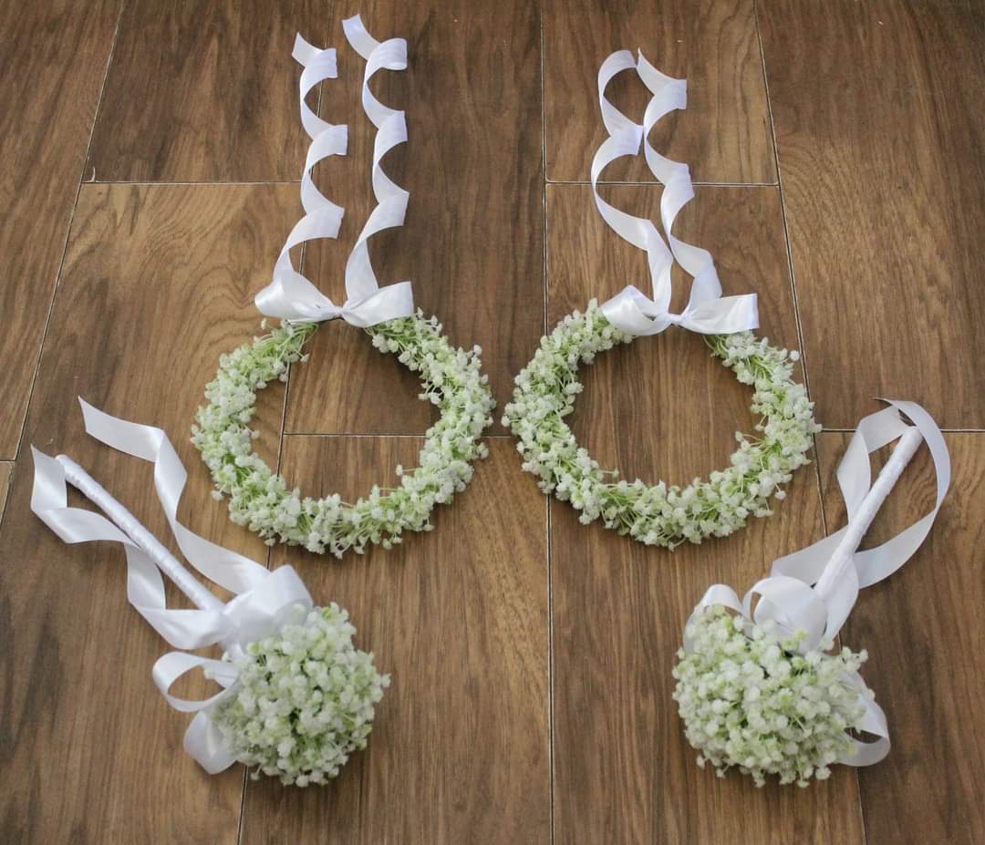 Gypsophilia Spray Flower Girl Wand