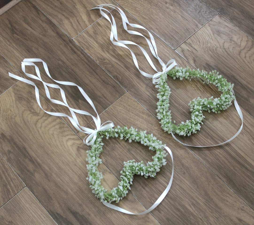 Gypsophilia Heart Shaped Flower Girl Pomander