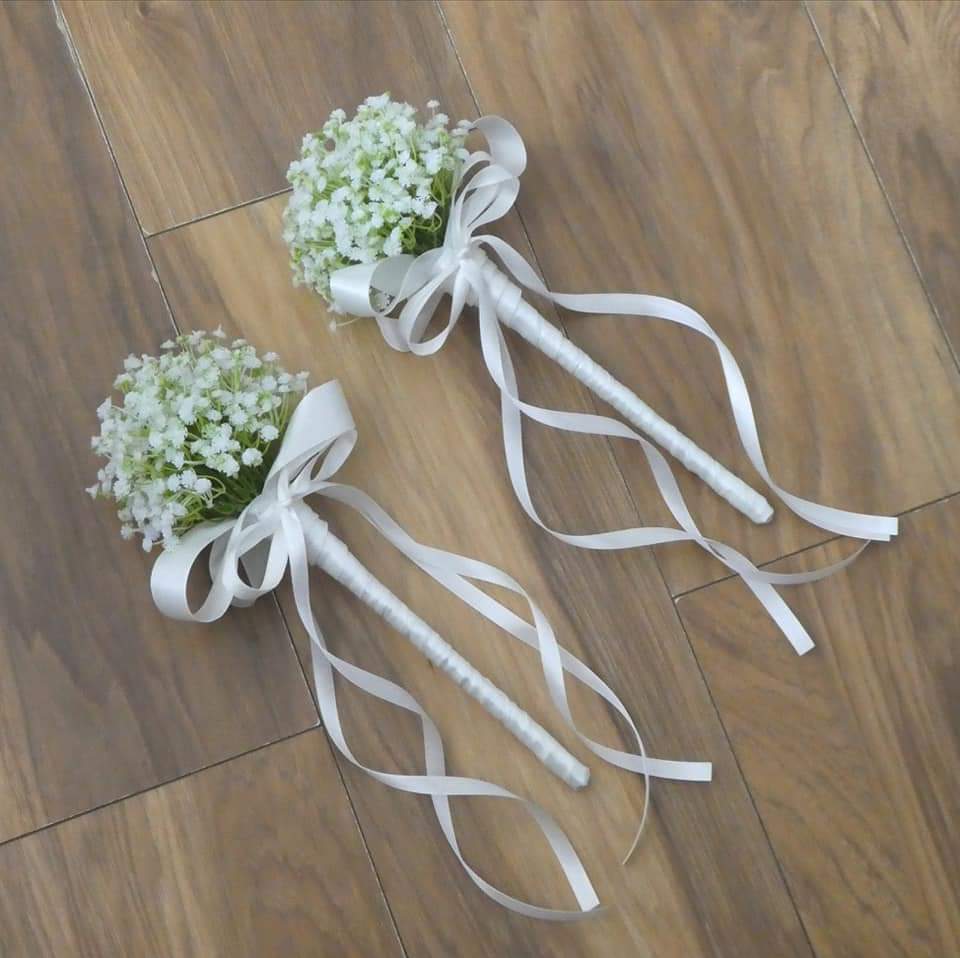 Gypsophilia Spray Flower Girl Wand