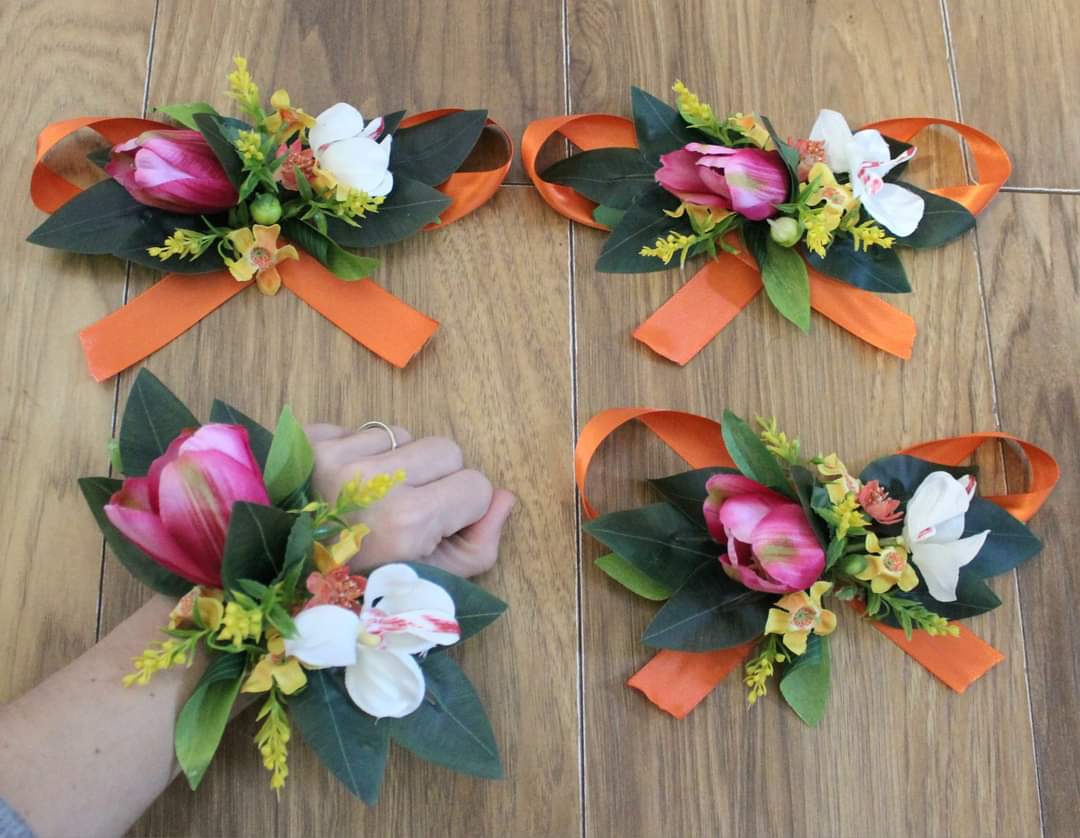 The Gemma Tropical Wrist Corsage