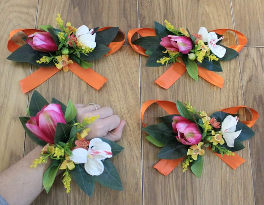 The Gemma Tropical Wrist Corsage