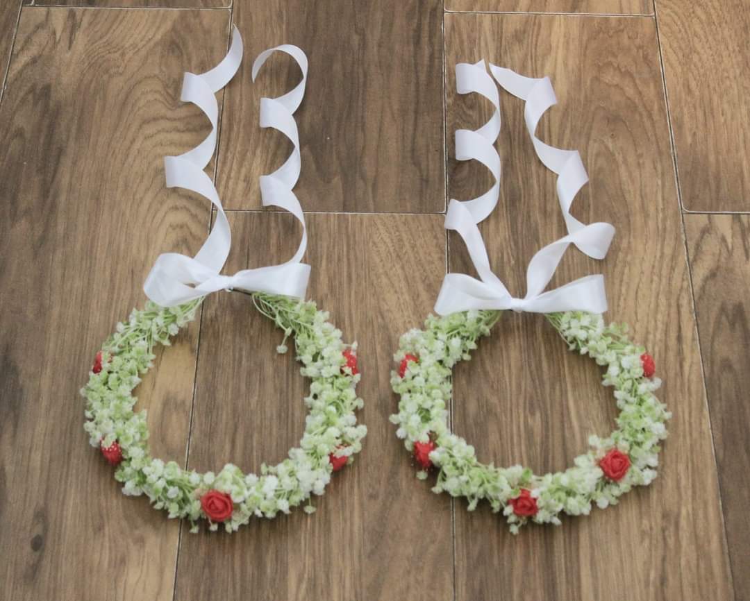 The Gypsophilia and Rose Flower Crown