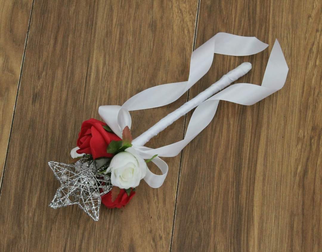 The Helena Star Flower Girl Wand