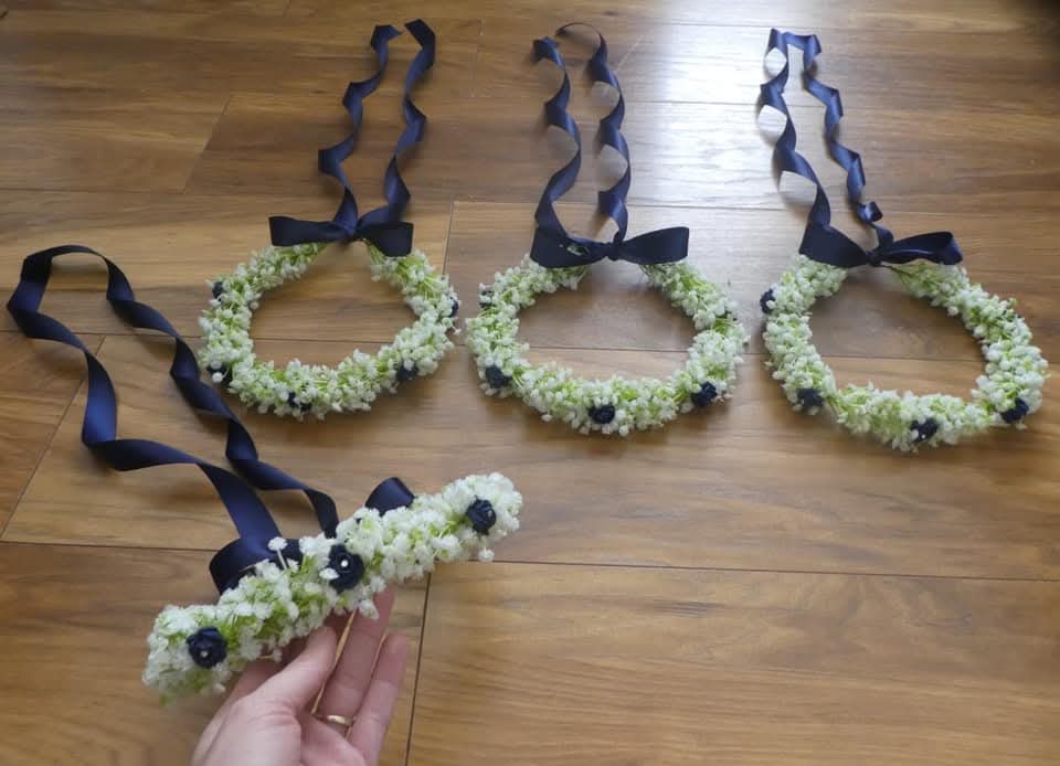 The Gypsophilia and Rose Flower Crown