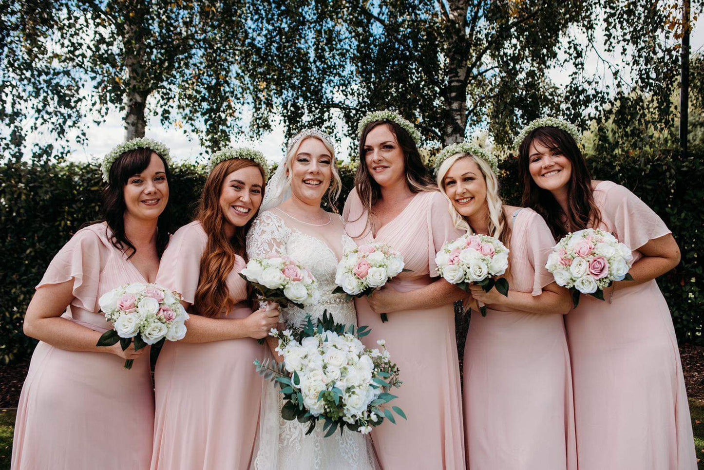 The Gypsophilia and Rose Flower Crown