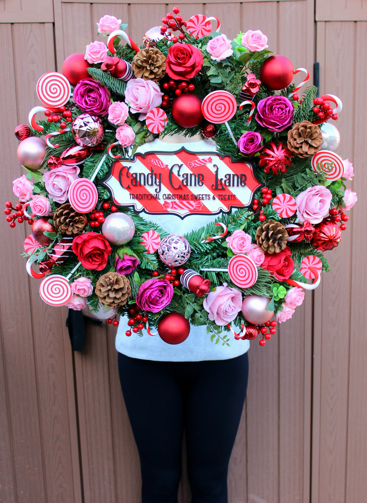Pink Candy Shop Door Wreath 60cm