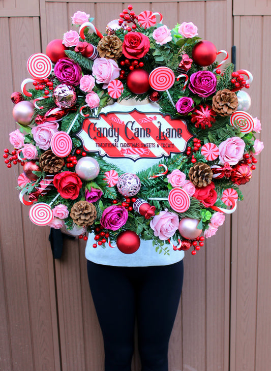 Pink Candy Shop Door Wreath 60cm
