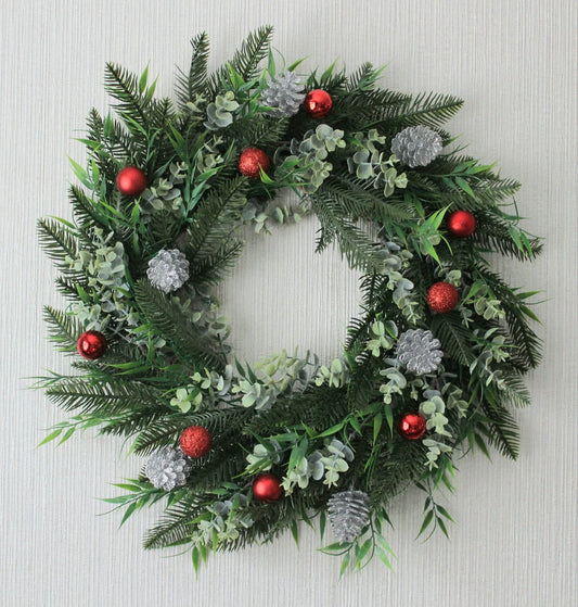 Shimmer and Spruce Door Wreath