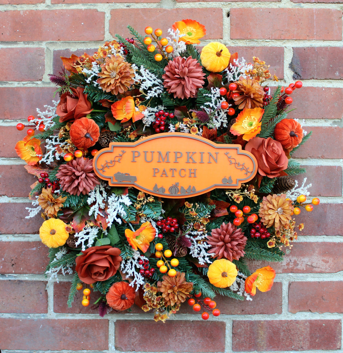 Pumpkin Patch Deluxe Door Wreath 60cm