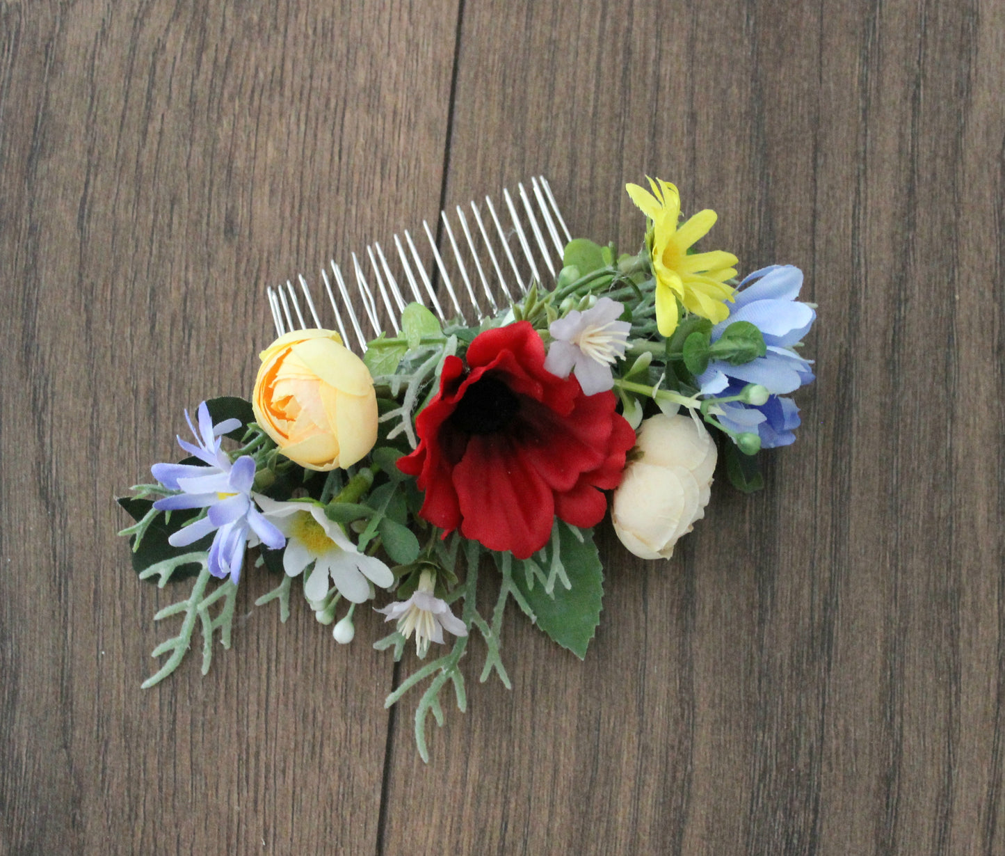 The Rose Wildflower Hair Comb