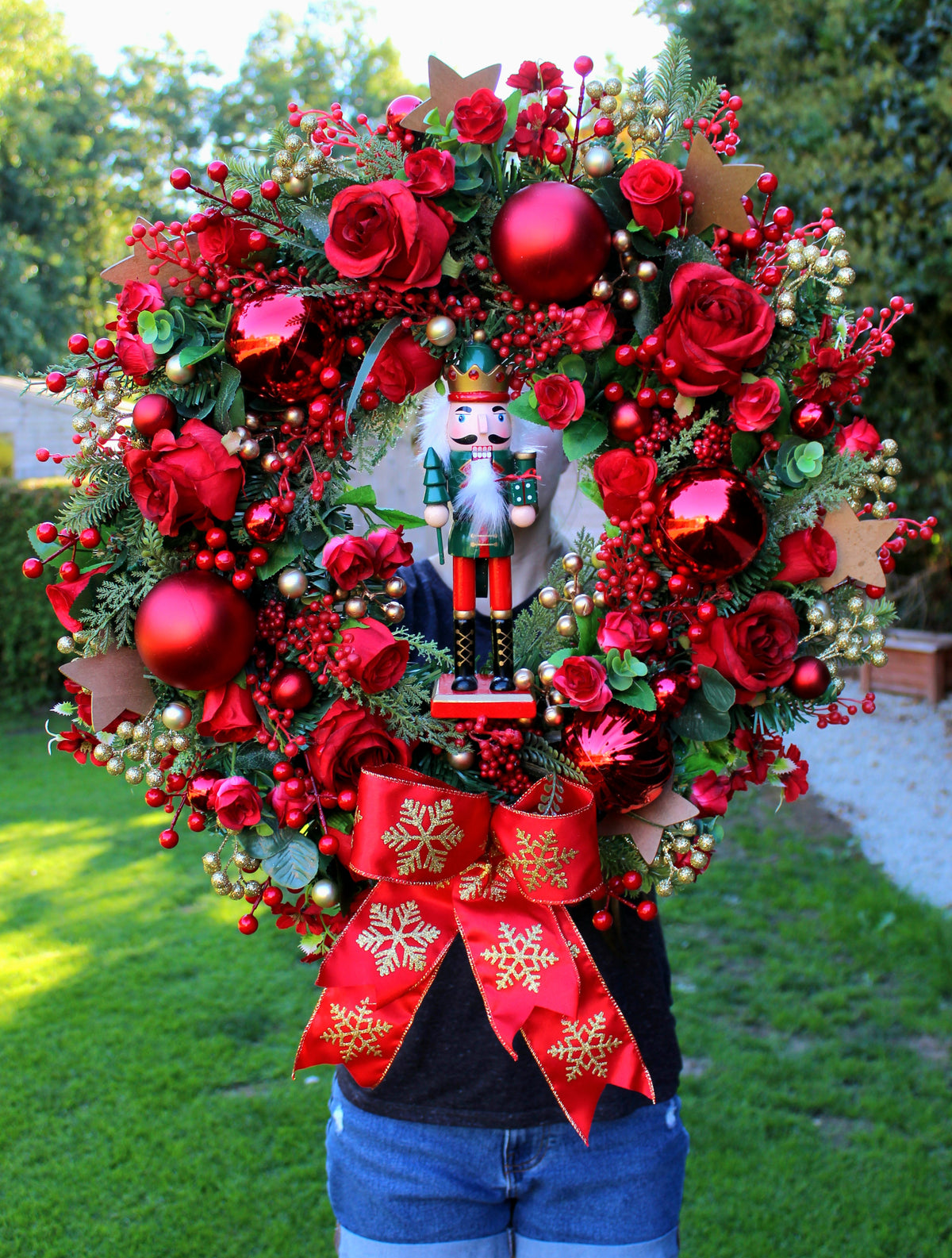 The Ruby Nutcracker Door Wreath 60cm