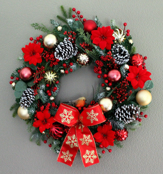 Little Robin's Welcome Door Wreath 55cm