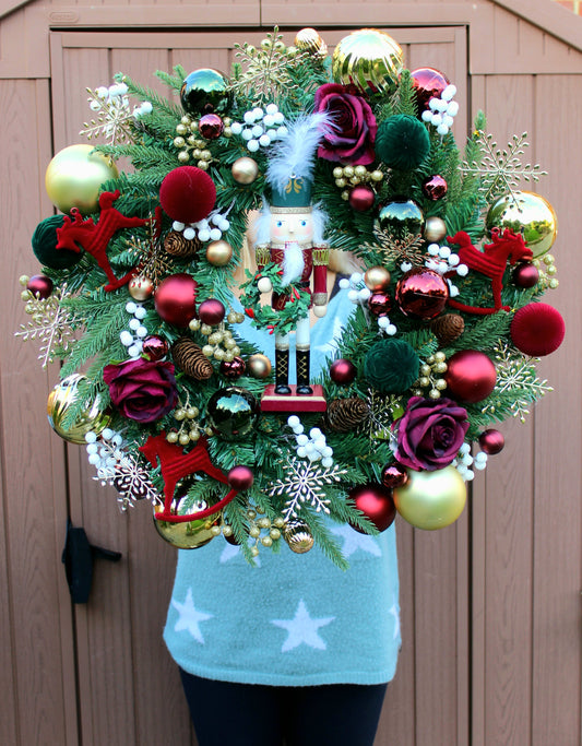 The Nutcracker Toybox Christmas Door Wreath 60cm