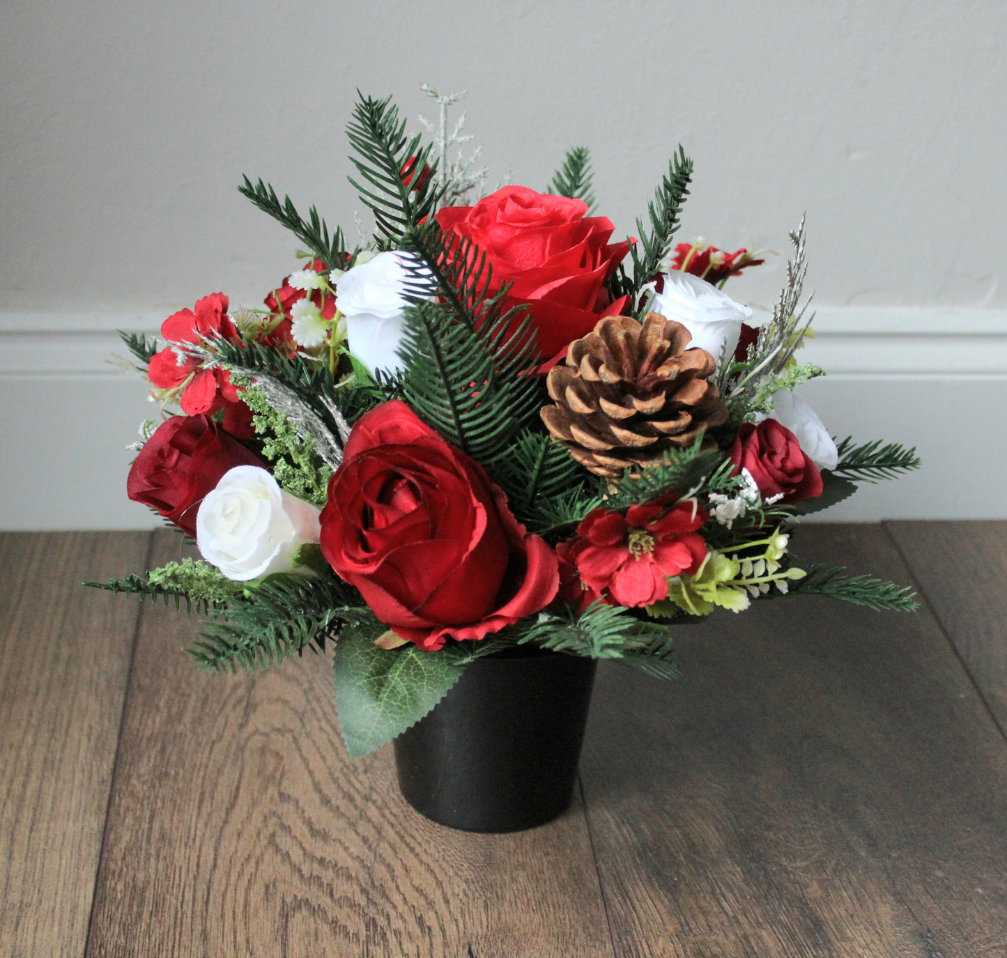 Christmas Grave Pots