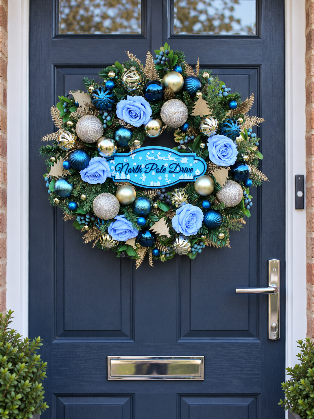 North Pole Drive Deluxe Door Wreath 60cm