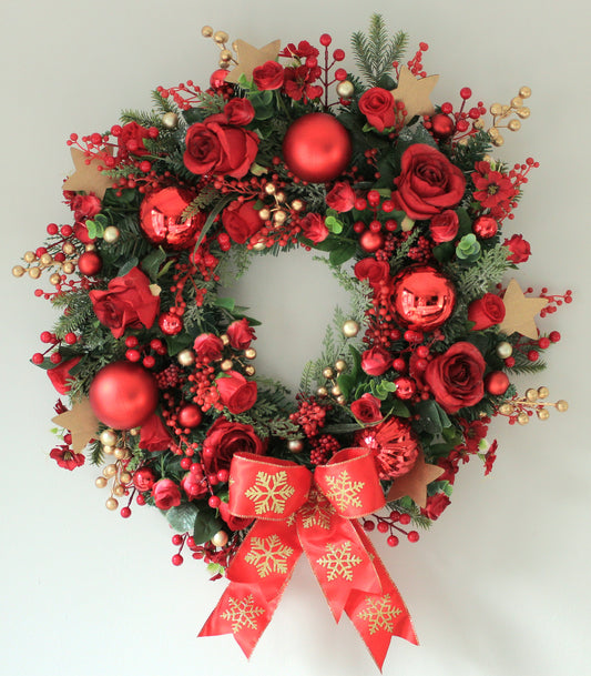 Scarlet Grace Deluxe Door Wreath 60cm