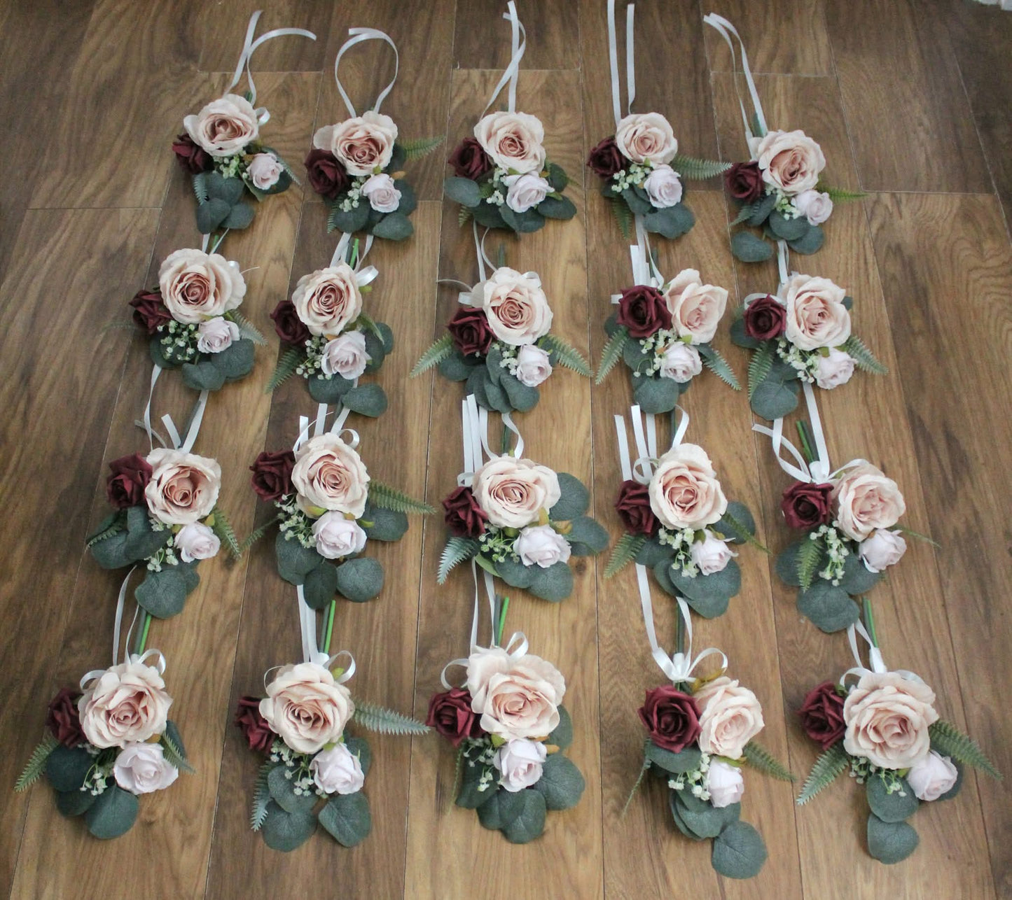 The Bespoke Pew Ends. Made To Match The Bouquets In Your Box