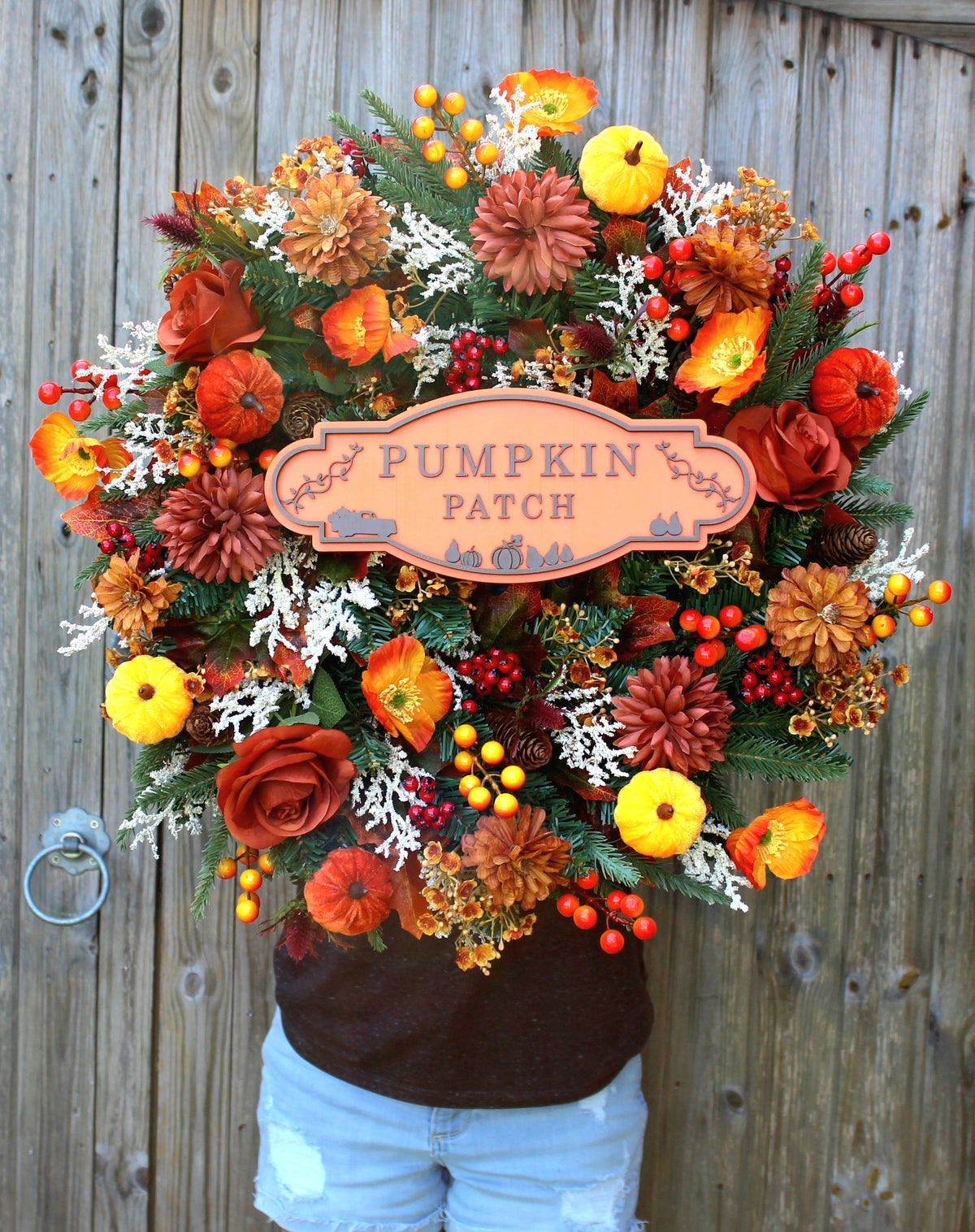 Pumpkin Patch Deluxe Door Wreath 60cm