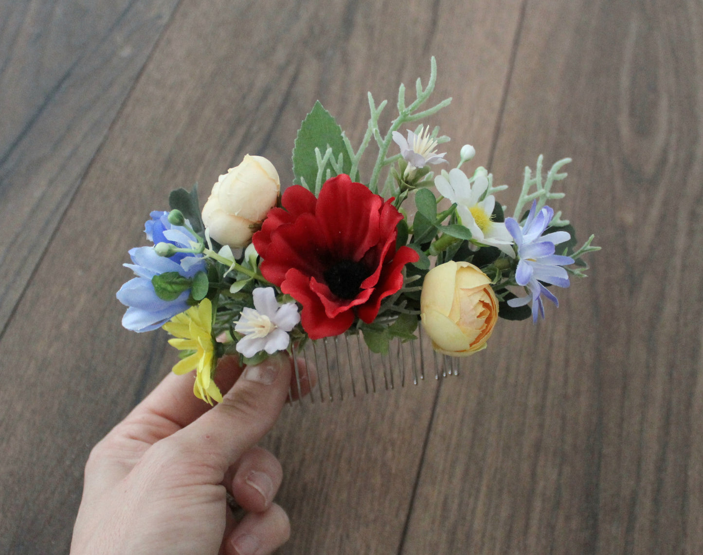 The Rose Wildflower Hair Comb