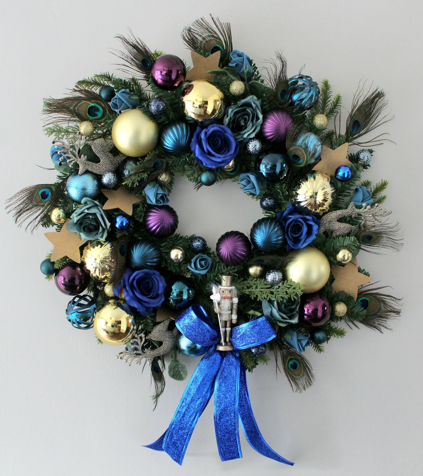 Peacock Jewel Deluxe Door Wreath