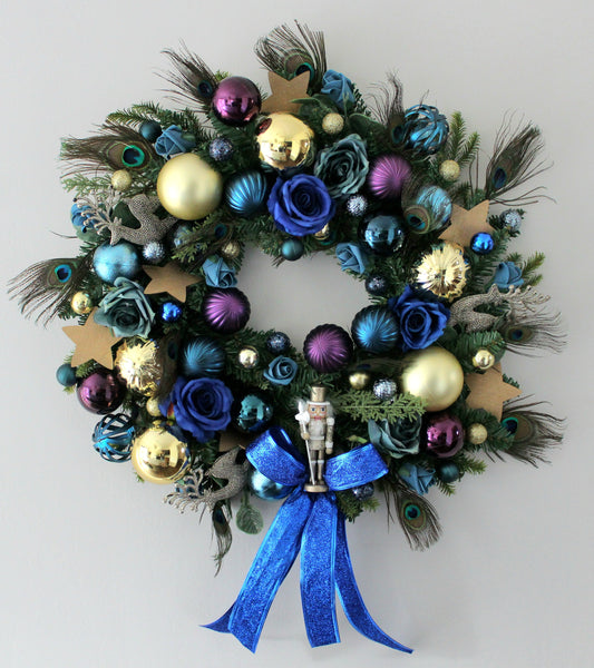 Peacock Jewel Deluxe Door Wreath