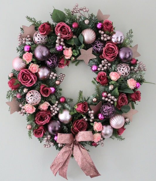 Frosted Berry Deluxe Door Wreath
