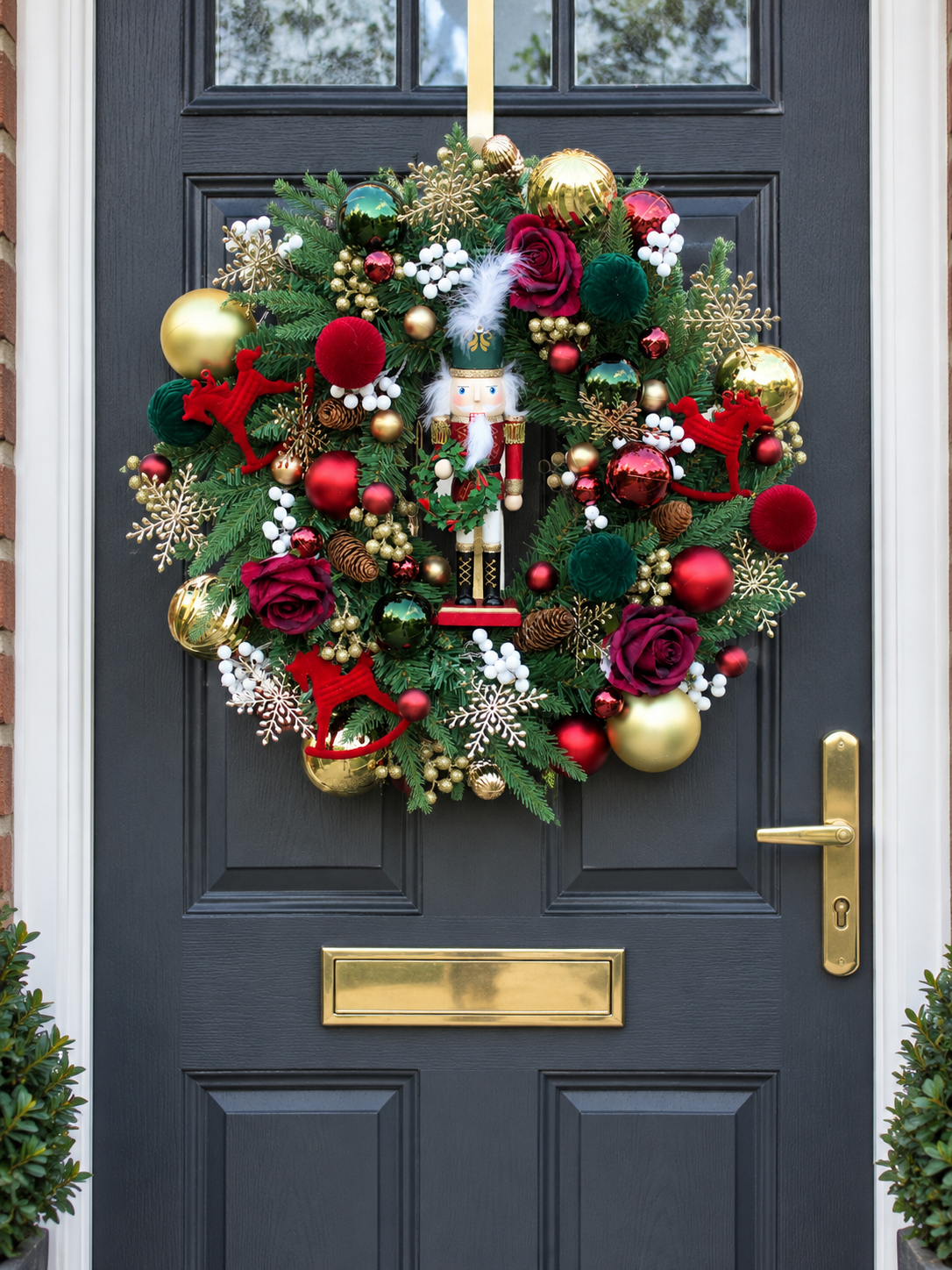 The Nutcracker Toybox Christmas Door Wreath 60cm