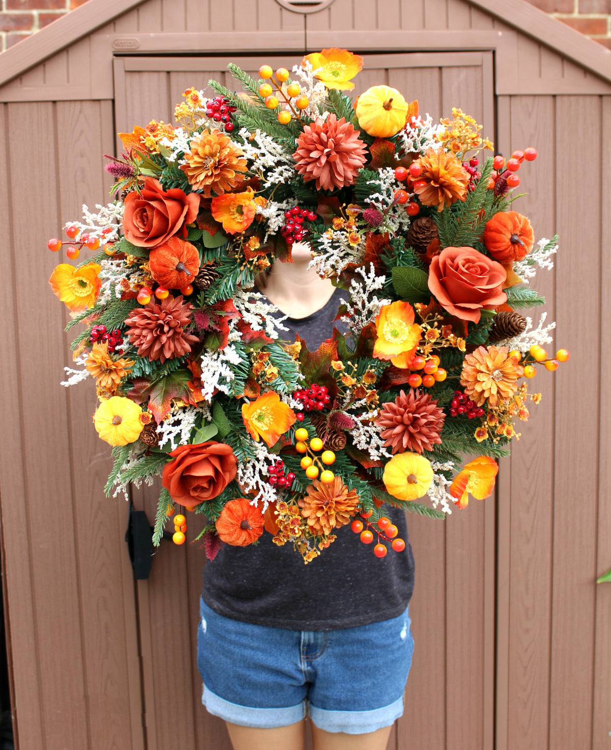 Pumpkin Spice Deluxe Door Wreath