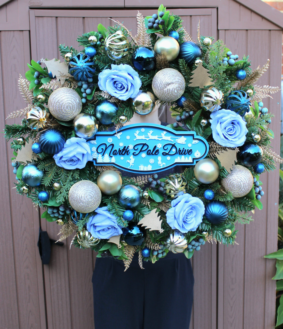 North Pole Drive Deluxe Door Wreath 60cm