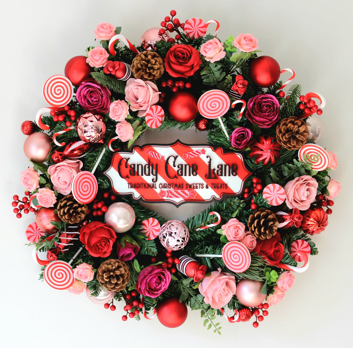 Pink Candy Shop Door Wreath 60cm