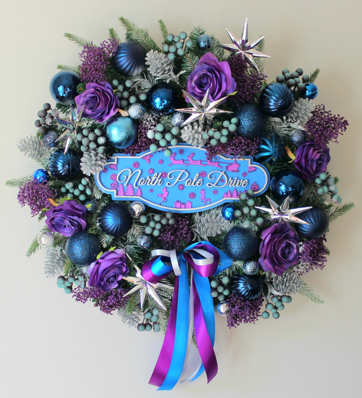 North Pole Drive Deluxe Door Wreath 60cm