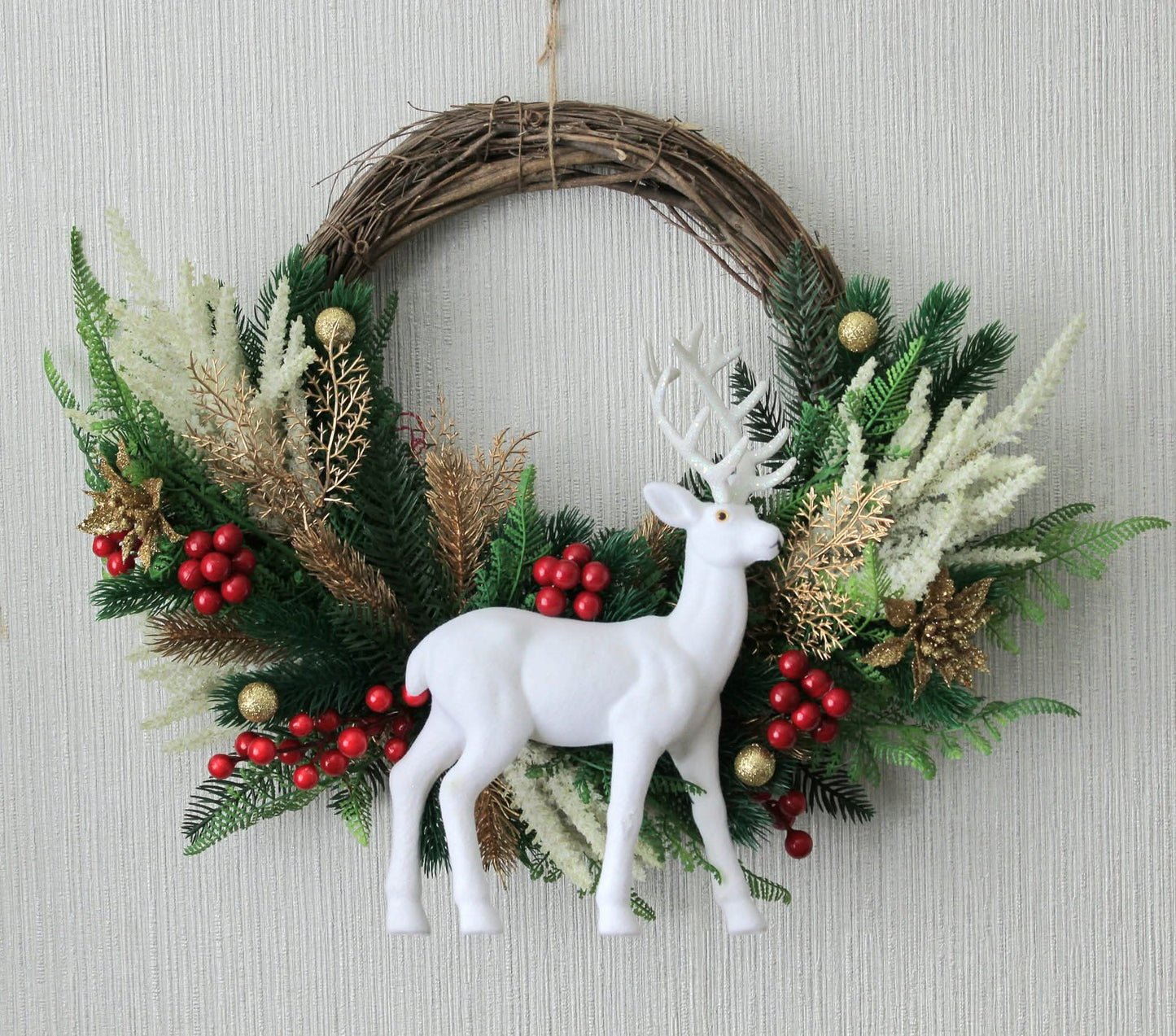 Enchanted Forest Christmas Door Wreath