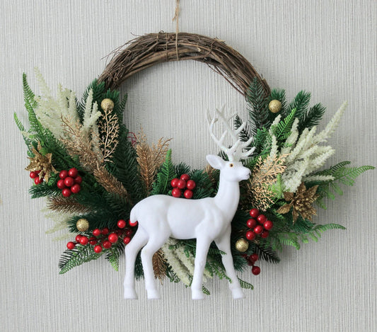 Enchanted Forest Christmas Door Wreath