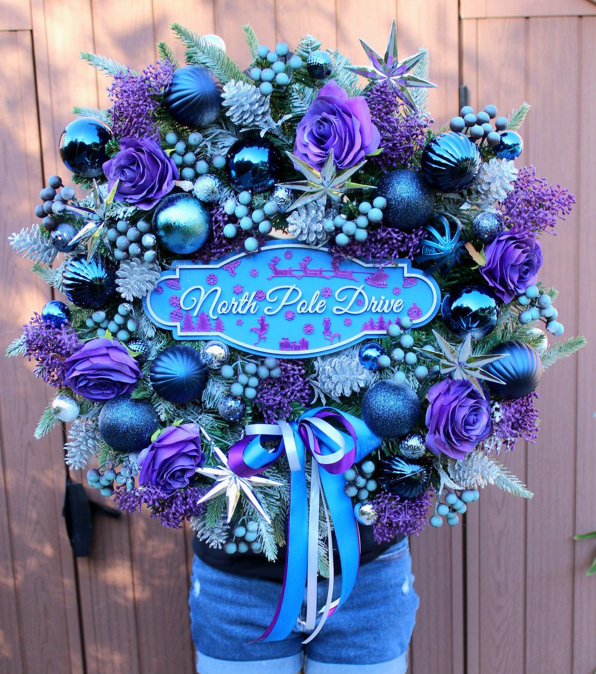 North Pole Drive Deluxe Door Wreath 60cm
