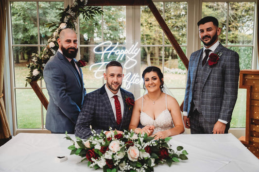 The Bespoke Table Centrepieces. Made To Match The Bouquets In Your Box