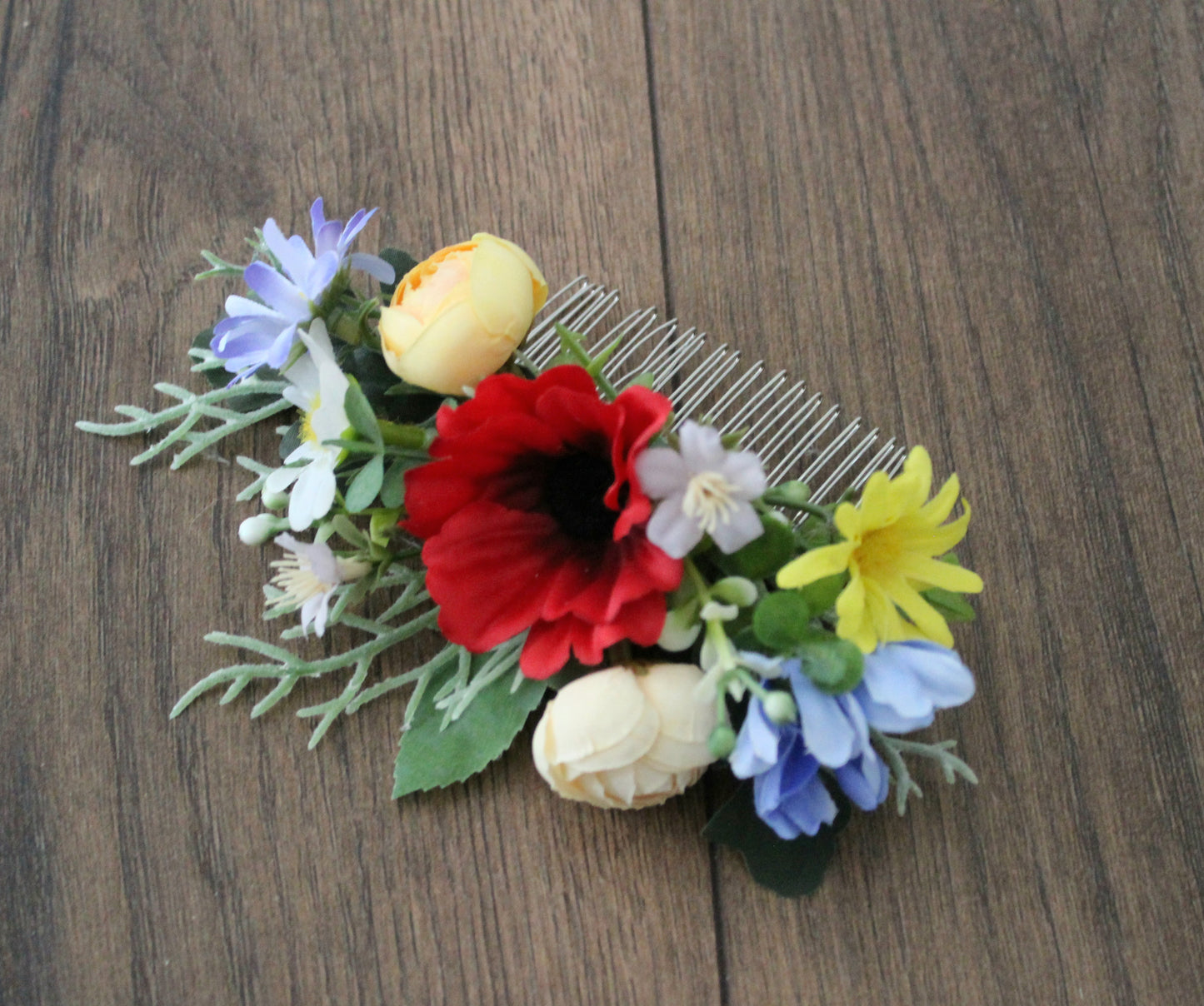 The Rose Wildflower Hair Comb